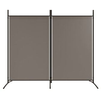 Kamerscherm met 2 panelen 175x180 cm stof antracietkleurig 3