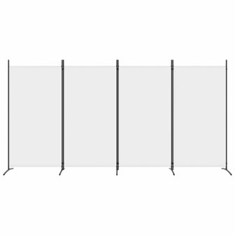 Kamerscherm met 4 panelen 346x180 cm stof wit 3