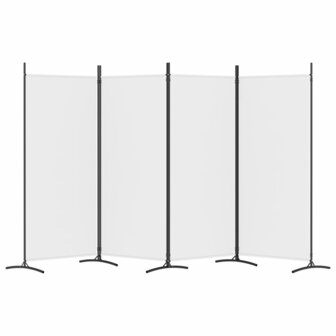 Kamerscherm met 4 panelen 346x180 cm stof wit 4
