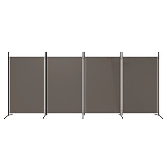 Kamerscherm met 4 panelen 346x180 cm stof antracietkleurig 3
