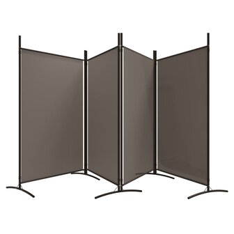 Kamerscherm met 4 panelen 346x180 cm stof antracietkleurig 5