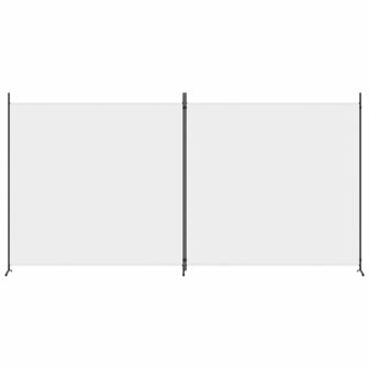 Kamerscherm met 2 panelen 348x180 cm stof wit 3