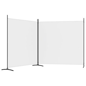 Kamerscherm met 2 panelen 348x180 cm stof wit 5