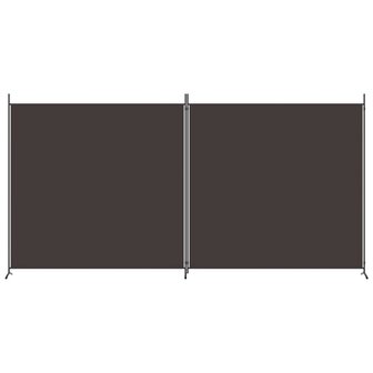  Kamerscherm met 2 panelen 348x180 cm stof bruin 3
