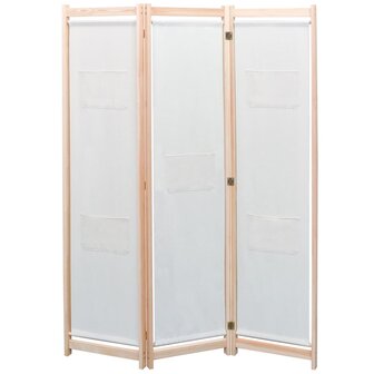 Kamerscherm met 3 panelen 120x170x4 cm stof cr&egrave;me 1