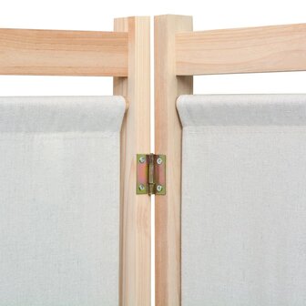 Kamerscherm met 3 panelen 120x170x4 cm stof cr&egrave;me 4