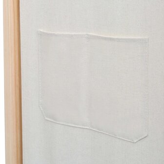 Kamerscherm met 3 panelen 120x170x4 cm stof cr&egrave;me 5
