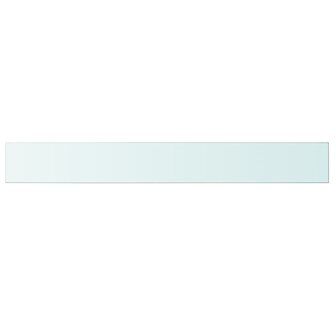 Wandschap transparant 100x12 cm glas 2