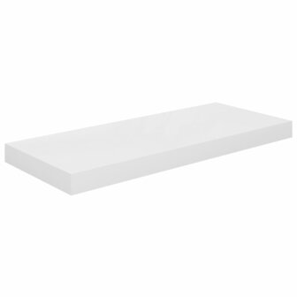 Wandschap zwevend 60x23,5x3,8 cm MDF hoogglans wit 2