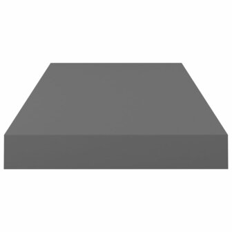 Wandschap zwevend 50x23x3,8 cm MDF hoogglans grijs 5