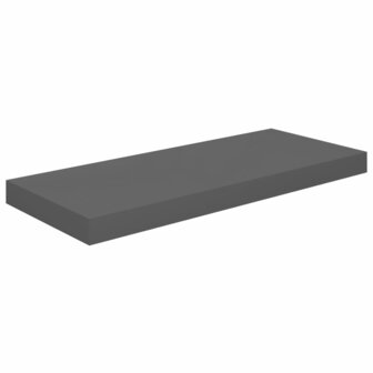 Wandschap zwevend 60x23,5x3,8 cm MDF hoogglans grijs 2