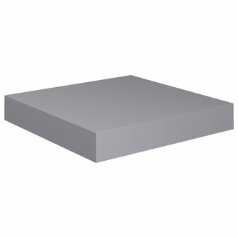 Wandschap zwevend 23x23,5x3,8 cm MDF grijs 2