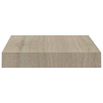 Wandschappen zwevend 2 st 23x23,5x3,8 cm MDF eikenkleurig 6