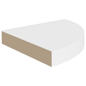 Hoekschap zwevend 25x25x3,8 cm MDF wit 3