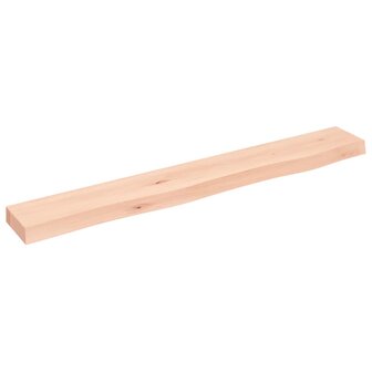 Wandschap 80x10x4 cm onbehandeld massief eikenhout 2