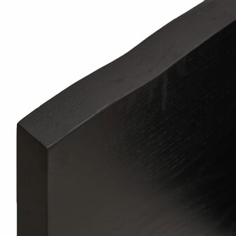 Wandschap 60x10x4 cm behandeld massief eikenhout donkerbruin 6