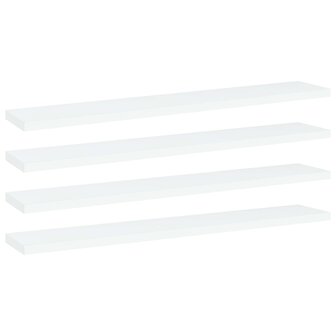 Wandschappen 4 st 60x10x1,5 cm bewerkt hout wit 1