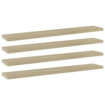 Wandschappen 4 st 60x10x1,5 cm spaanplaat sonoma eikenkleurig 1