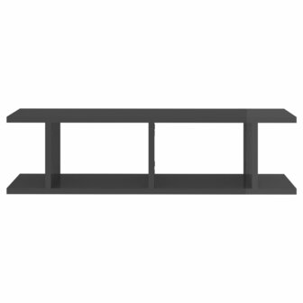 Wandschappen 2 st 75x18x20 cm bewerkt hout hoogglans grijs 5