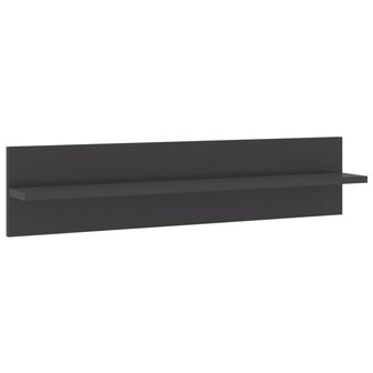 Wandschappen 2 st 80x11,5x18 cm bewerkt hout hoogglans grijs 3