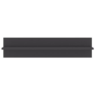 Wandschappen 2 st 80x11,5x18 cm bewerkt hout hoogglans grijs 4