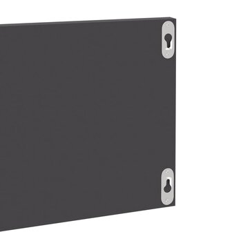 Wandschappen 2 st 80x11,5x18 cm bewerkt hout hoogglans grijs 6