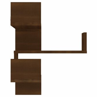 Hoekwandschap 40x40x50 cm bewerkt hout bruin eikenkleur 3