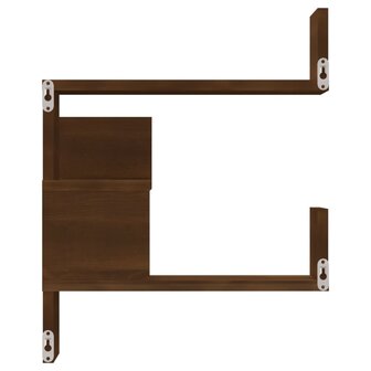 Hoekwandschap 40x40x50 cm bewerkt hout bruin eikenkleur 4