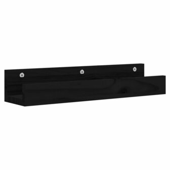 Wandschappen 2 st 50x12x9 cm massief grenenhout zwart 3
