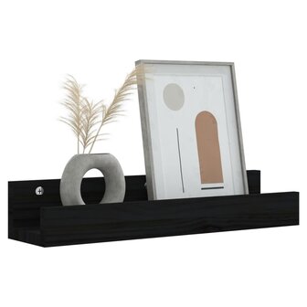 Wandschappen 2 st 50x12x9 cm massief grenenhout zwart 7