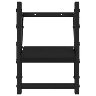 Wandschappen met stangen 2 st 20x25x30 cm zwart 5