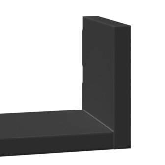 Wandschappen 3 st bewerkt hout zwart 7