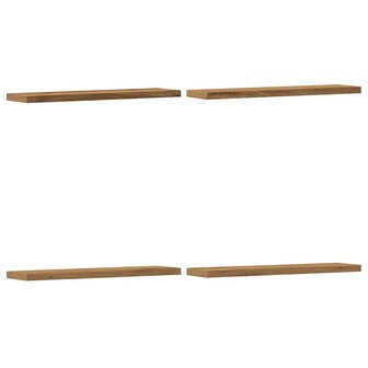 Wandschappen 4 st 40x20x1,5 cm bewerkt hout artisanaal eiken 2
