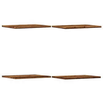 Wandschappen 4 st 40x30x1,5 cm bewerkt hout oud houtkleurig 2