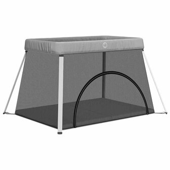 Babybox met matras linnen lichtgrijs 2