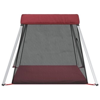 Babybox met matras linnen rood 5