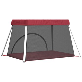Babybox met matras linnen rood 6
