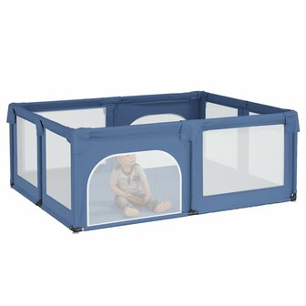 Babybox met 2 deuren oxford stof lichtblauw 3