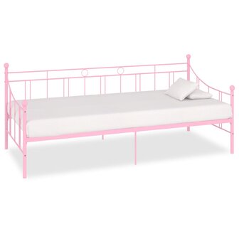 Slaapbankframe metaal roze 90x200 cm 1