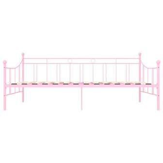 Slaapbankframe metaal roze 90x200 cm 4