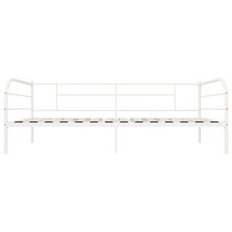 Bedbankframe metaal wit 90x200 cm 4