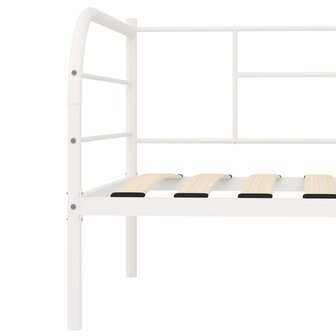 Bedbankframe metaal wit 90x200 cm 6