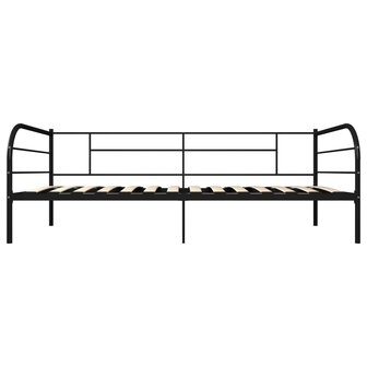 Bedbankframe metaal zwart 90x200 cm  4