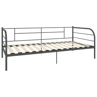 Bedbankframe metaal grijs 90x200 cm 3