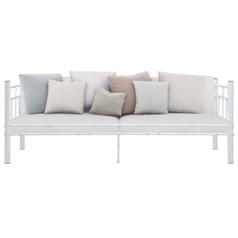 Bedbankframe metaal wit 90x200 cm 2