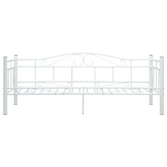 Bedbankframe metaal wit 90x200 cm 5