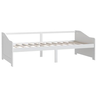 Bedbank 3-zits massief grenenhout 90x200 cm wit 3