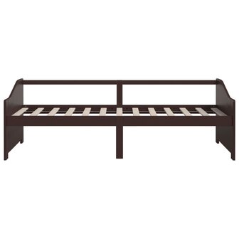 Bedbank 3-zits massief grenenhout donkerbruin 90x200 cm 4