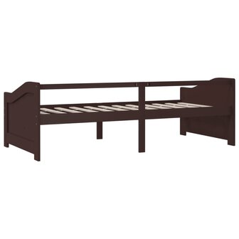 Bedbank 3-zits massief grenenhout donkerbruin 90x200 cm 6