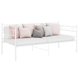 Slaapbankframe metaal wit 90x200 cm 1